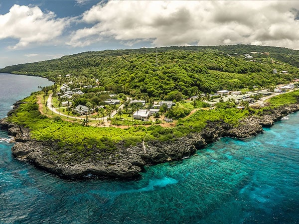Flying Fish Cove is Christmas Island's main settlement