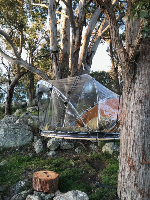 The tiny Mary Ann Bugg bubbletent 