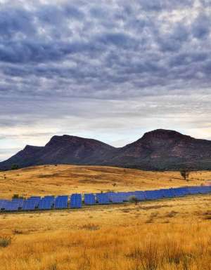 Solar panels in Flinders Ranges National Park SA