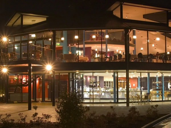 the restaurant at Barilla Bay Oyster Farm