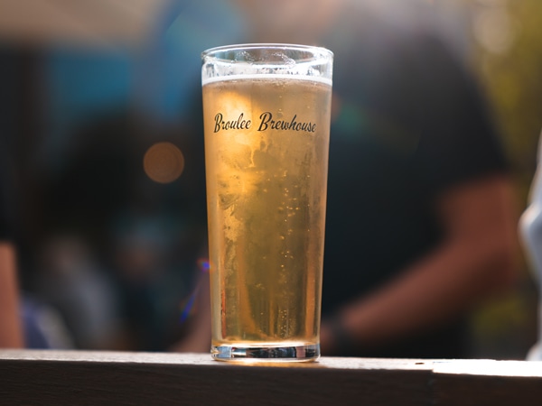 a glass of beer at Broulee Brewhouse, Batemans Bay