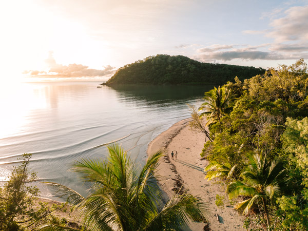 a Cape Tribulation beach at sunrise