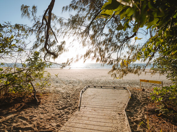 the Dubuji boardwalk leading to Myall Beach, Cape Tribulation