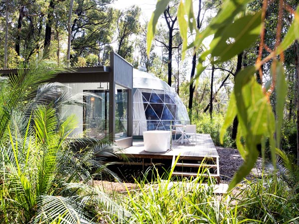 a luxe glamping accommodation at Jackson Ranch, Batemans Bay