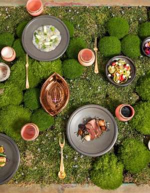 a spread of food at The Source Restaurant, Hobart