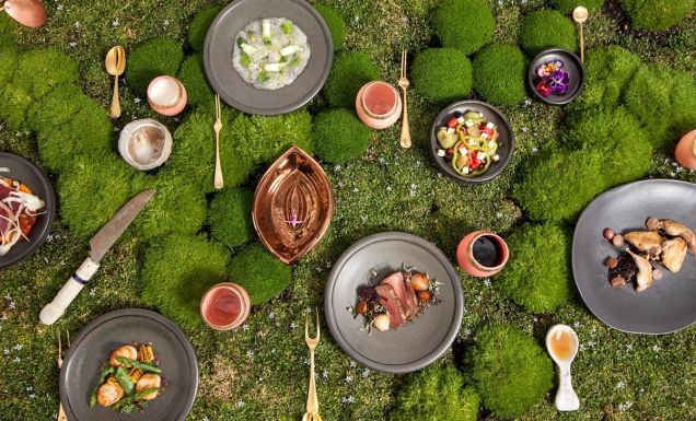 a spread of food at The Source Restaurant, Hobart