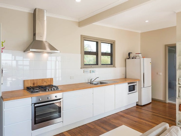 the kitchen at The Love Shack, Merimbula