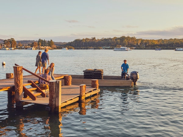 a farmer returning to Wray Street Oyster Shed, BatemansBay with fresh oysters