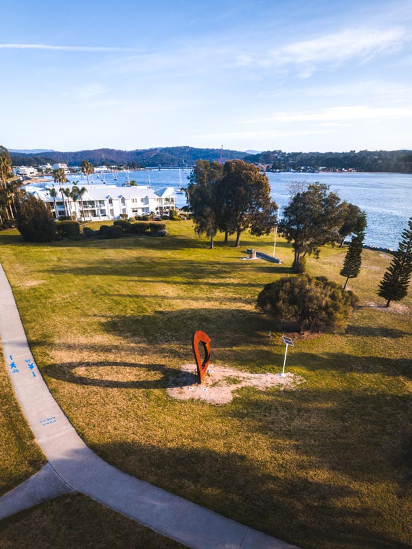 the Sculptures of the Clyde along Batemans Bay Sculpture Walk 