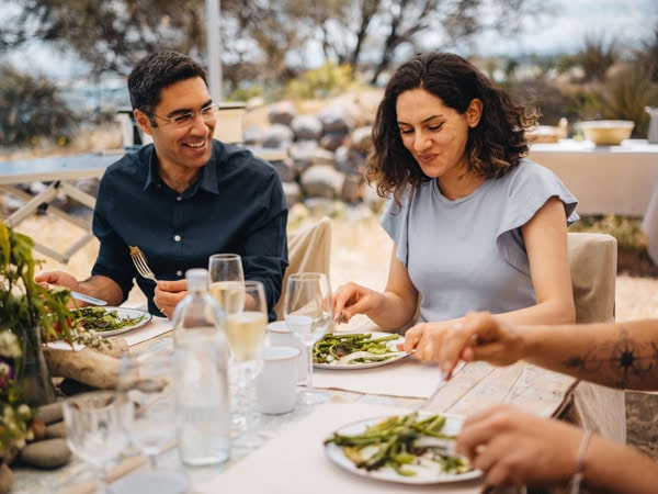 enjoying foraged food at Sirocco South Forage and Feast