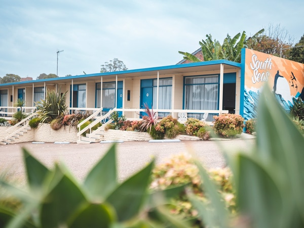 the property exterior of the South Seas Motel, Merimbula