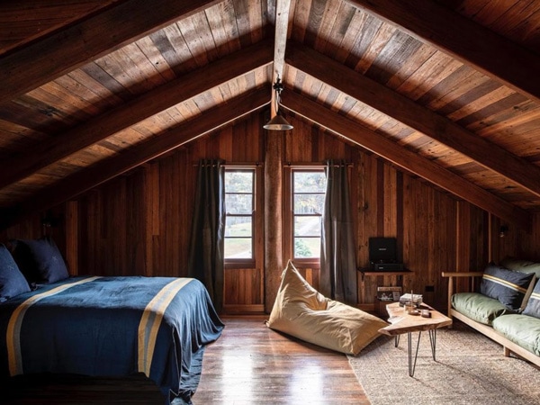 the cabin interior at Sugar Rock Ranch, Merimbula