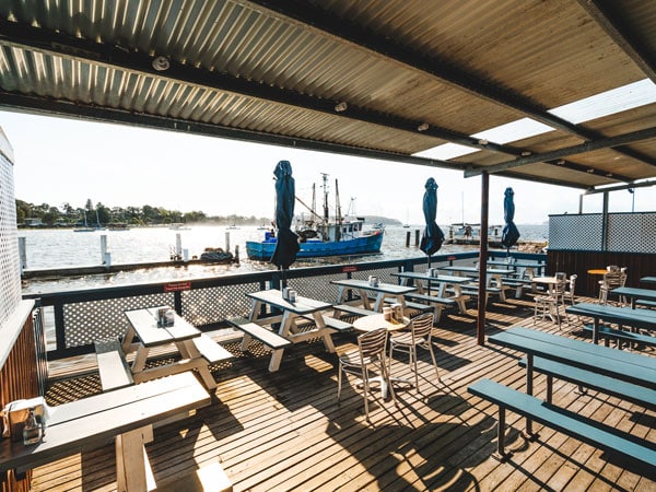 the dining interior at The Innes Boatshed, Batemans Bay