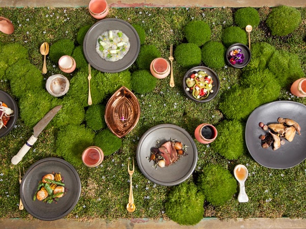 a spread of food at The Source Restaurant, Hobart