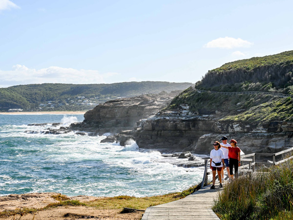 a group of friends exploring the Bouddi Coastal Walk, Central Coast