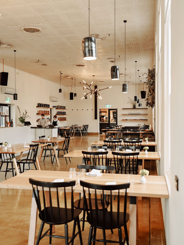 the restaurant interior of Agrarian Kitchen Eatery & Store, Hobart