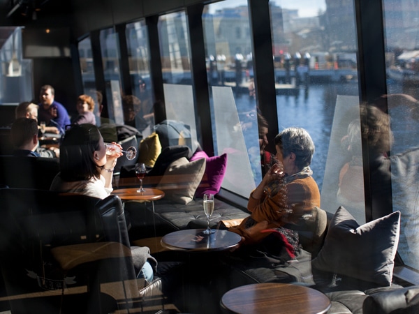 The interiors of the Mona Ferry in Hobart, Tasmania, Australia