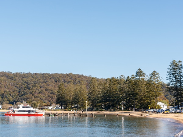 A wide view of Patonga Beach in Central Coast, Australia
