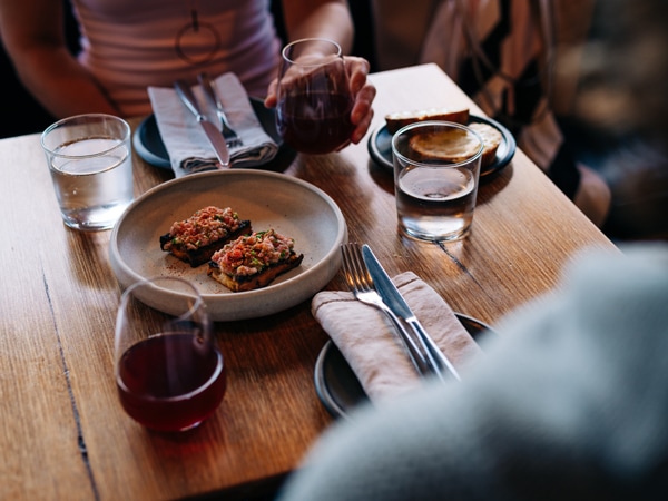 Dinner spread at Templo in Hobart, Tasmania, Australia