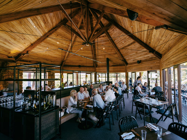 the indoor dining at Vasse Felix, Margaret River