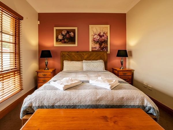 Bedroom interior of Nuallen House in Glen Innes, NSW, Australia