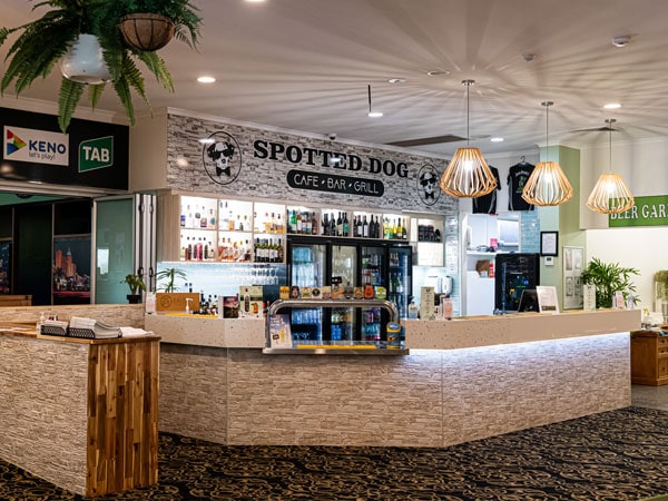 Cocktail lounge at Spotted Dog Tavern, Bundaberg