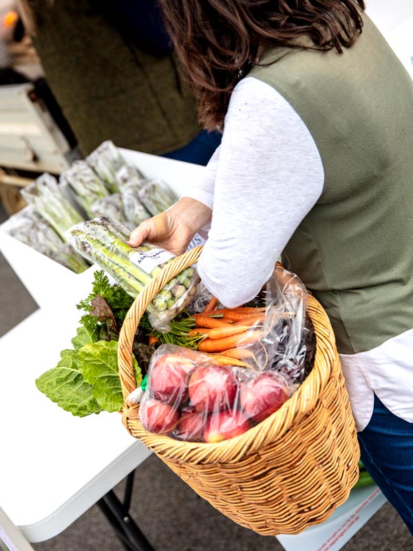 Fresh local produce available at the Albany Farmers Market