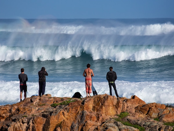 towering waves at North Point