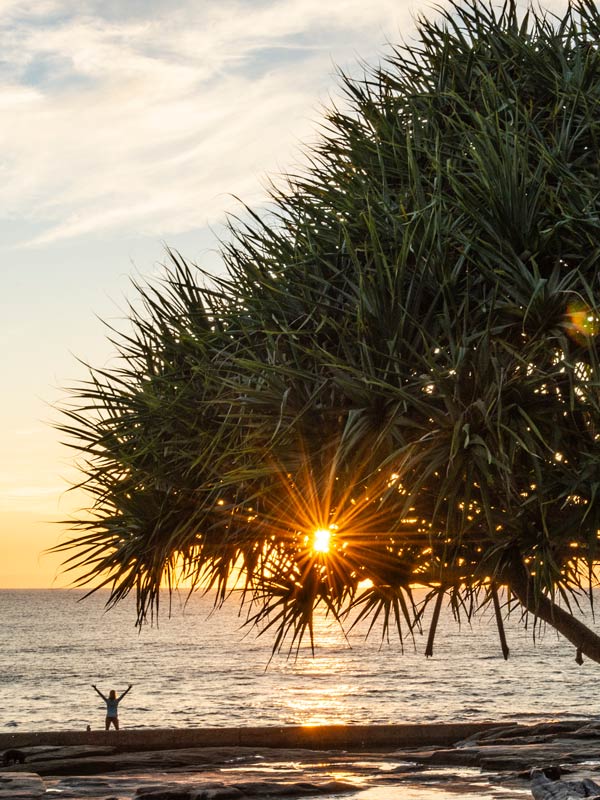 sunrise watching by the seashore of Yamba