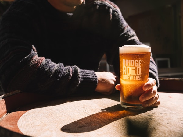 cold beer at Bridge Road Brewers