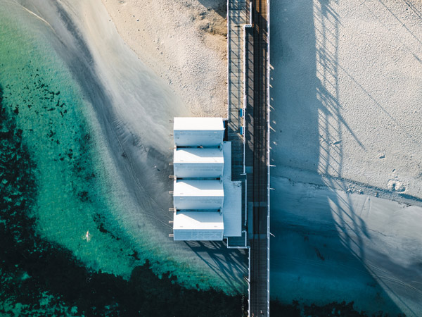 Aerial view of Busselton Jetty