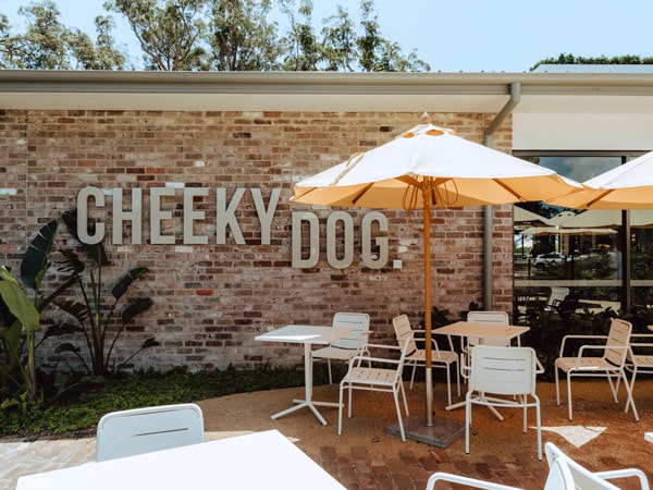 Cheeky Dog beer garden in Port Stephens. 