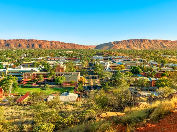 verdant landscape in Alice Springs