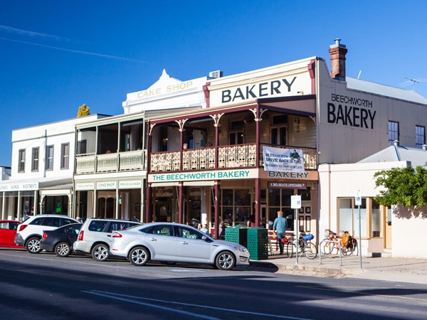outdoor view of the Beechworth Bakery