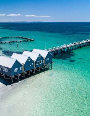 Aerial view of Busselton Jetty