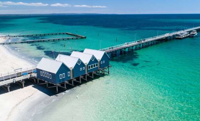 Aerial view of Busselton Jetty