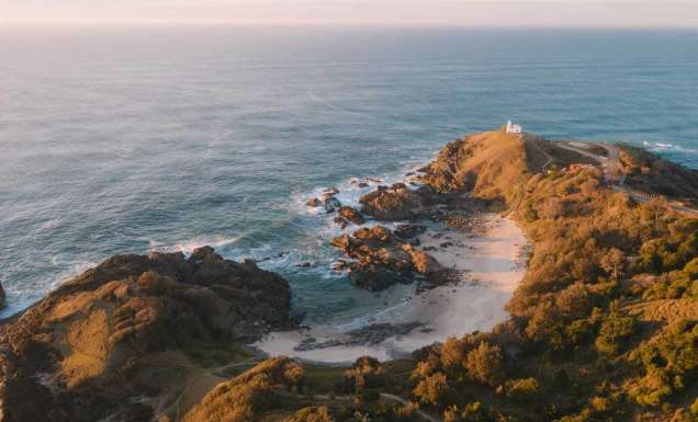 overlooking sea views at Tacking Point Lighthouse
