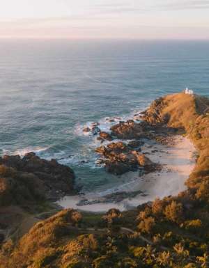 overlooking sea views at Tacking Point Lighthouse
