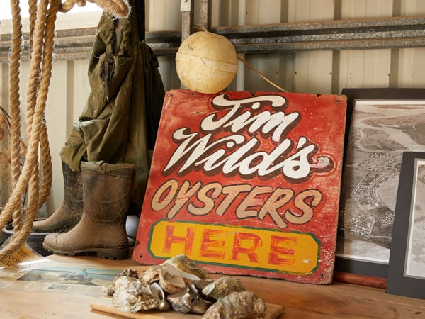 Jim Wild's Oysters sign