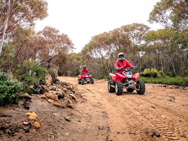 People on quad bikes for Kangaroo Island Outdoor Action. 