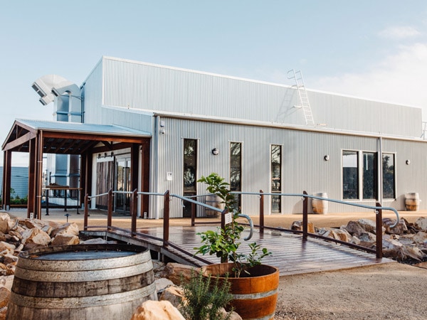 The exterior of Kangaroo Island Spirits distillery. 