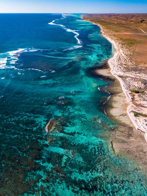 Aerial view of the Ningaloo Reef Coastline 