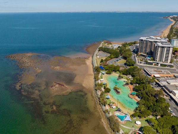 an aerial view of Settlement Cove Lagoon