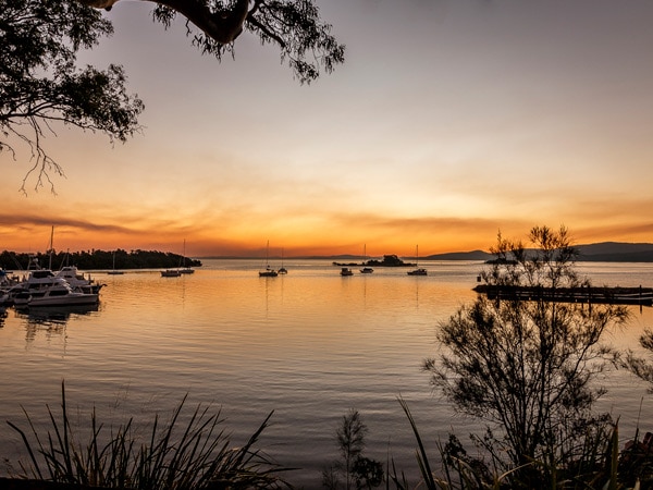 Sunset over Sunset Beach in Port Stephens.