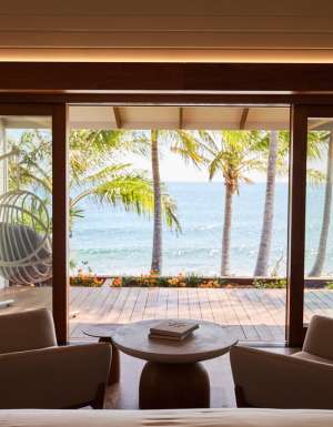 a luxury suite with sea views at Pelorus Private Island, Townsville