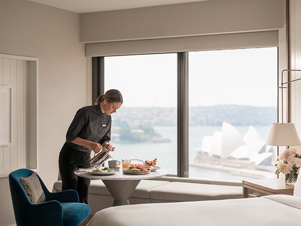 In-room dining at Four Seasons Sydney