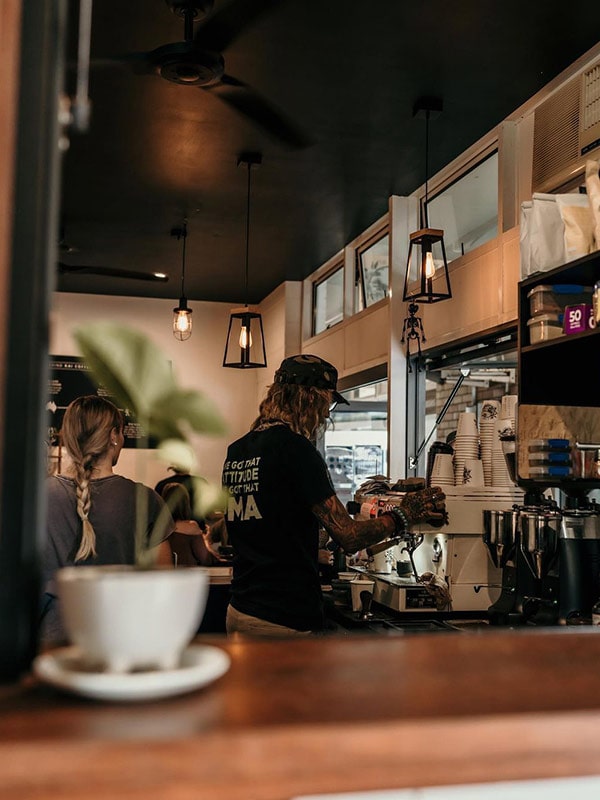 Barista at The Journey cafe in Bundaberg