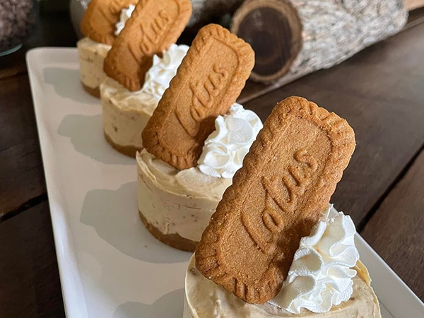 Biscoff cheesecakes from the Leaf N Bean cafe in Bundaberg, Queensland