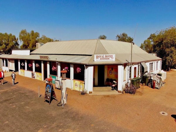 Exterior shot of the Royal Hotel Eromanga