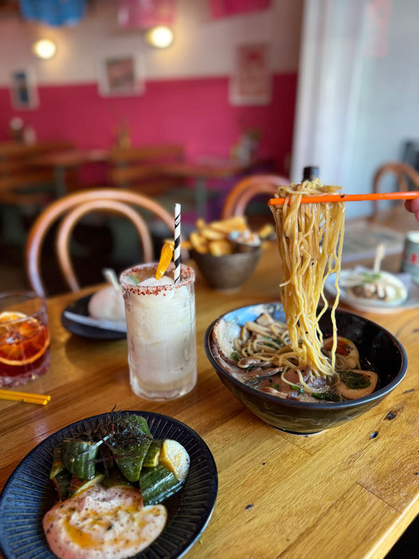 Japanese food and drinks at Harpoon Social Club, Bendigo